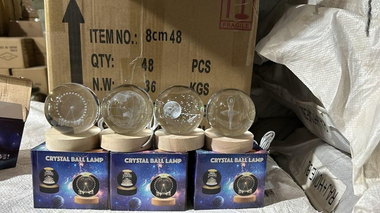 3D Crystal Ball LED Lamp – Assorted Designs, Elegant Night Light Gift