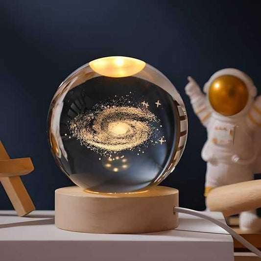 3D Crystal Ball LED Lamp – Assorted Designs, Elegant Night Light Gift