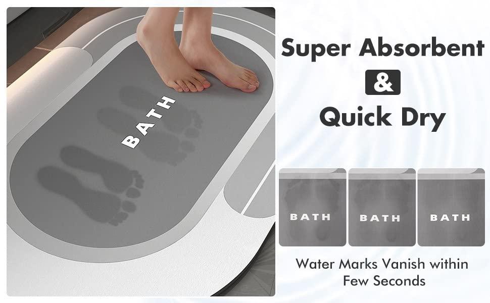 Cushion Mat – Super Absorbent, Quick-Dry Soft Carpet (Round, 40x60cm)