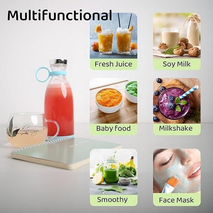 Portable USB Mini Juice Blender for Travel, Gym & Office