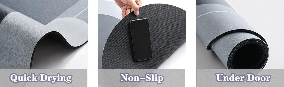 Cushion Mat – Super Absorbent, Quick-Dry Soft Carpet (Round, 40x60cm)