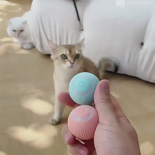 Rotating Cat Toy Ball, Interactive Cat Toys Rechargeable Rotating Ball with LED